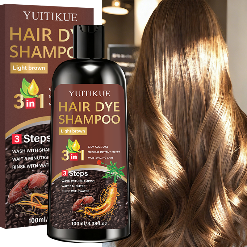 Hair Care Step - YUITIKUE Light Brown Hair Dye Shampoo