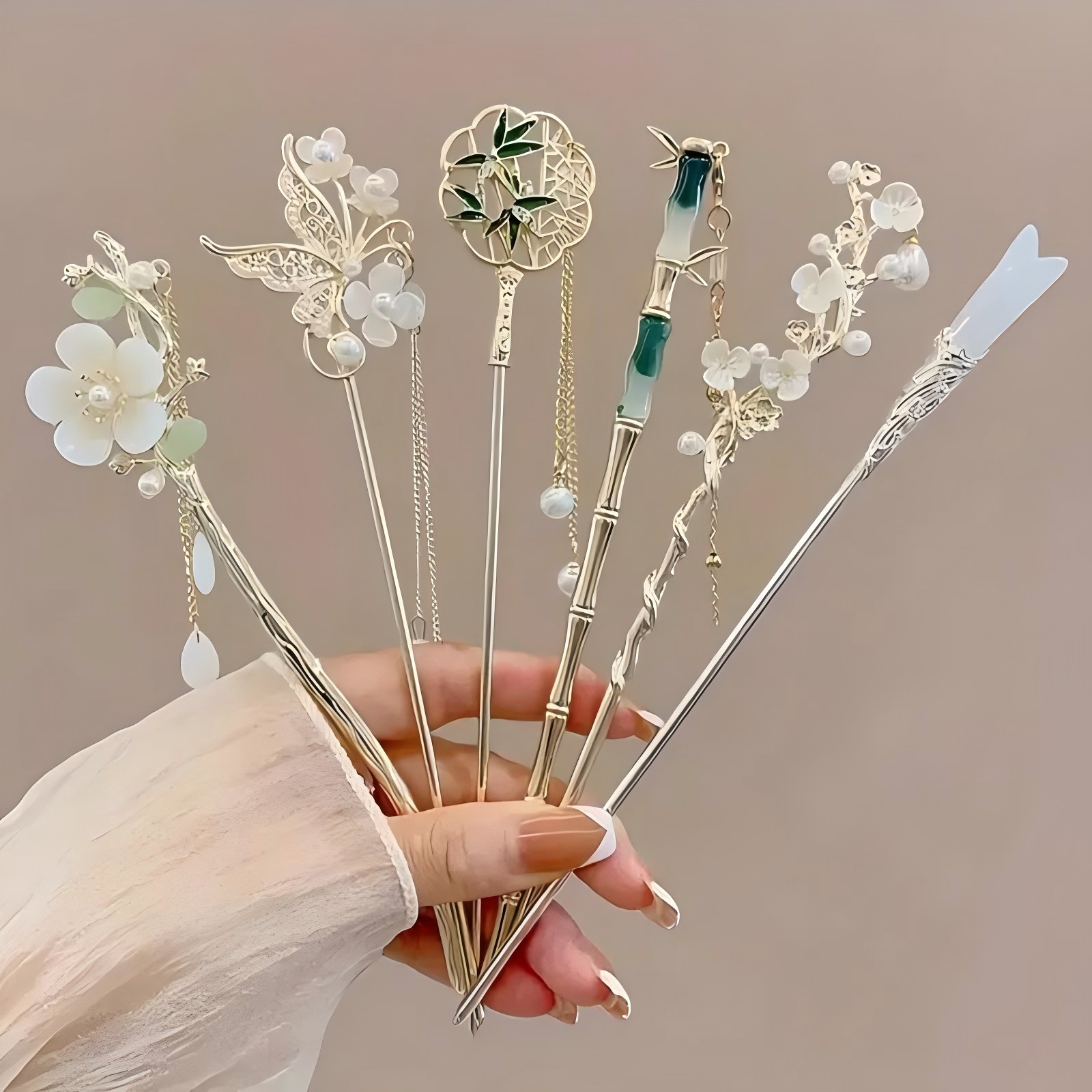 Hair Care Ingredients - 1/6pcs Elegant Chinese Style Tassel Hair