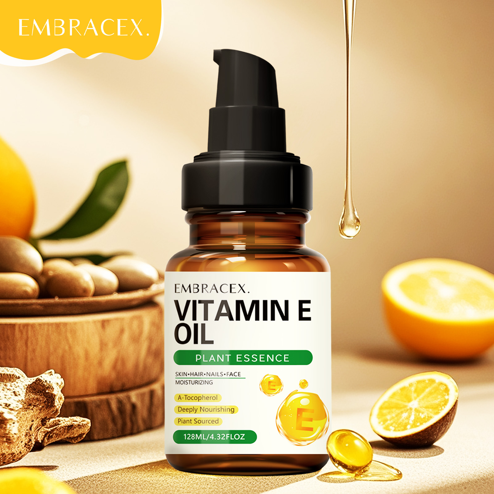 Hair Care Natur - 128ml Vitamin E oil Essential Oils