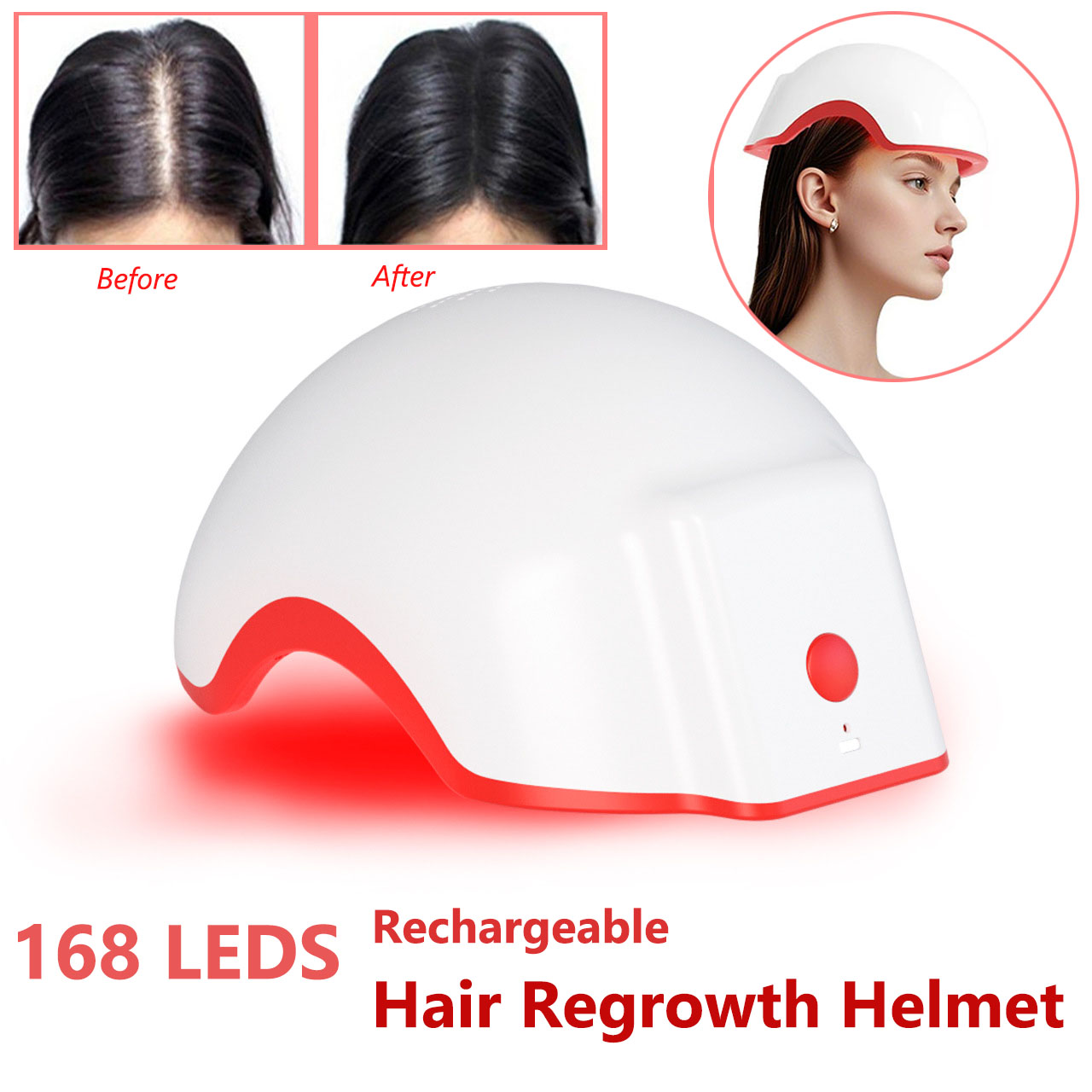 Hair Care Routine - Red Light Therapy Device Hat Near