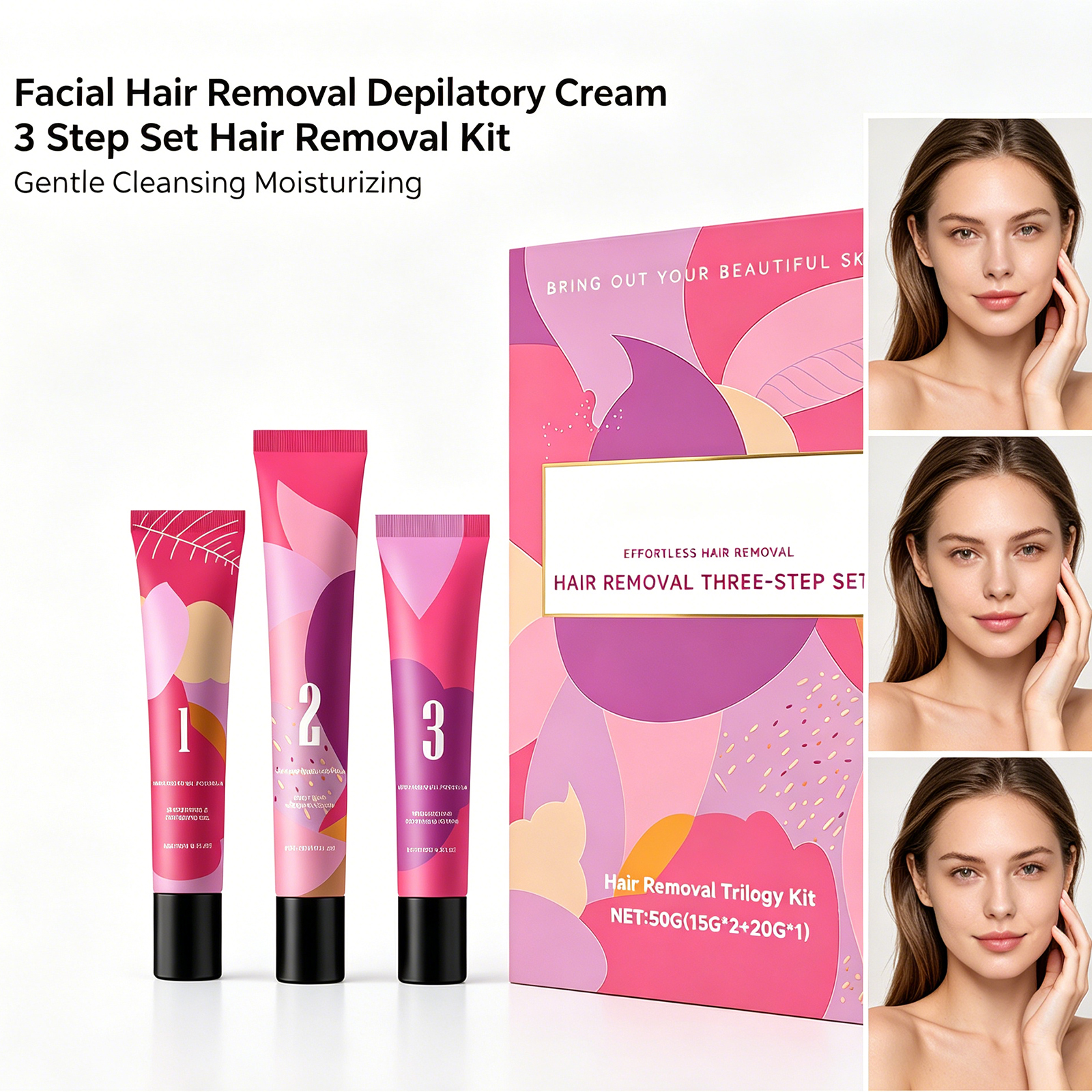 Facial Hair Removal 3-Step Kit - Hair Care Step recension och pris