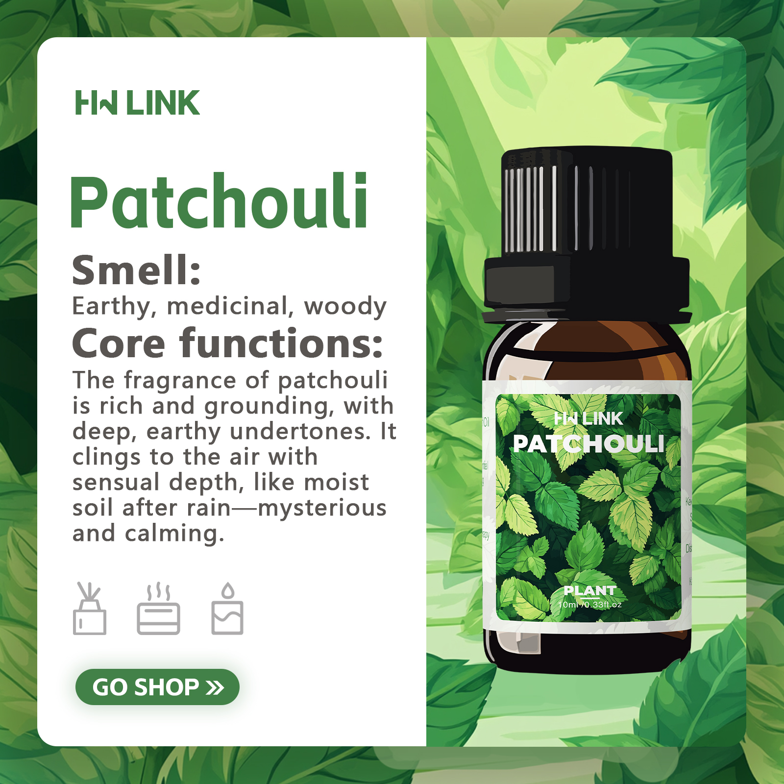 10ml Patchouli Essential Oils  - Hair Care Natur recension och pris