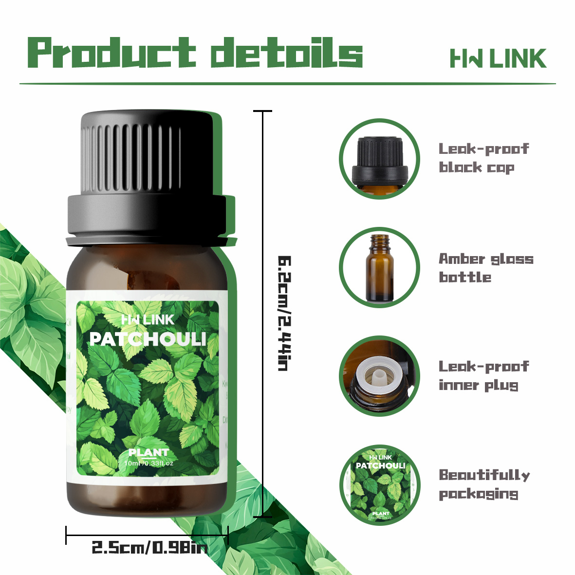 10ml Patchouli Essential Oils  - Hair Care Natur recension och pris
