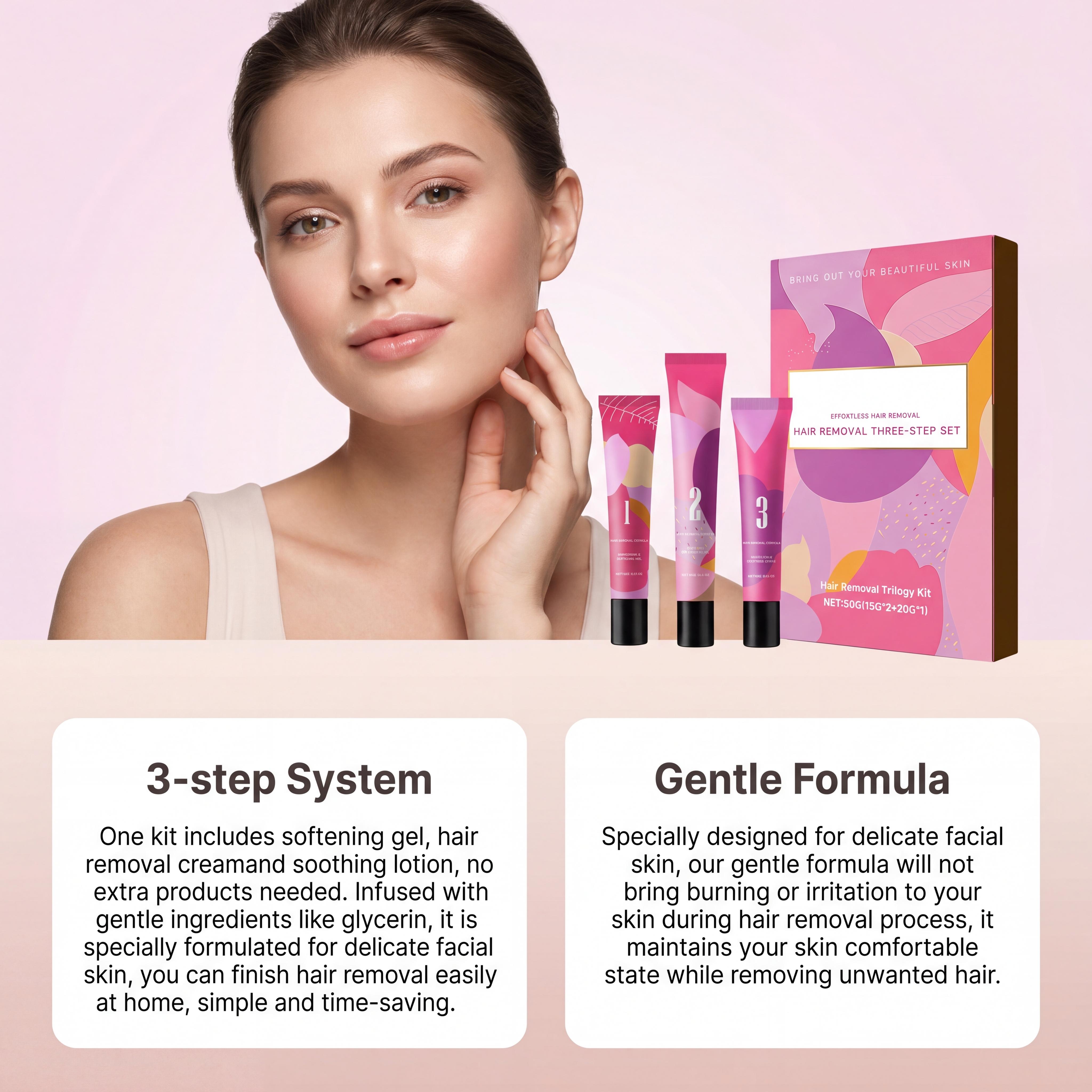 Hair Removal Cream Kit 3-Step  - Hair Care Step recension och pris