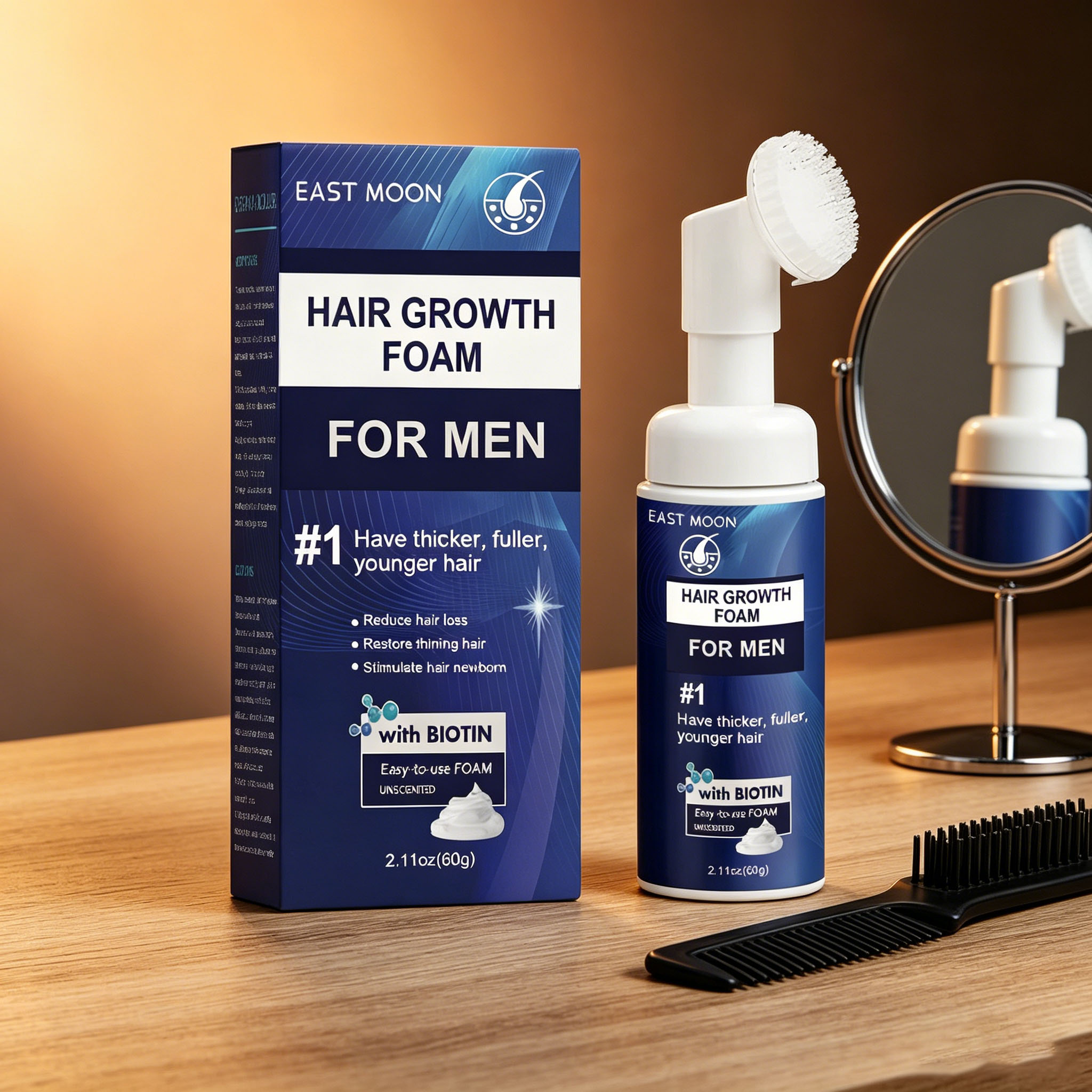 Hair Growth Foam Silicone Brus - Hair Care Natur recension och pris