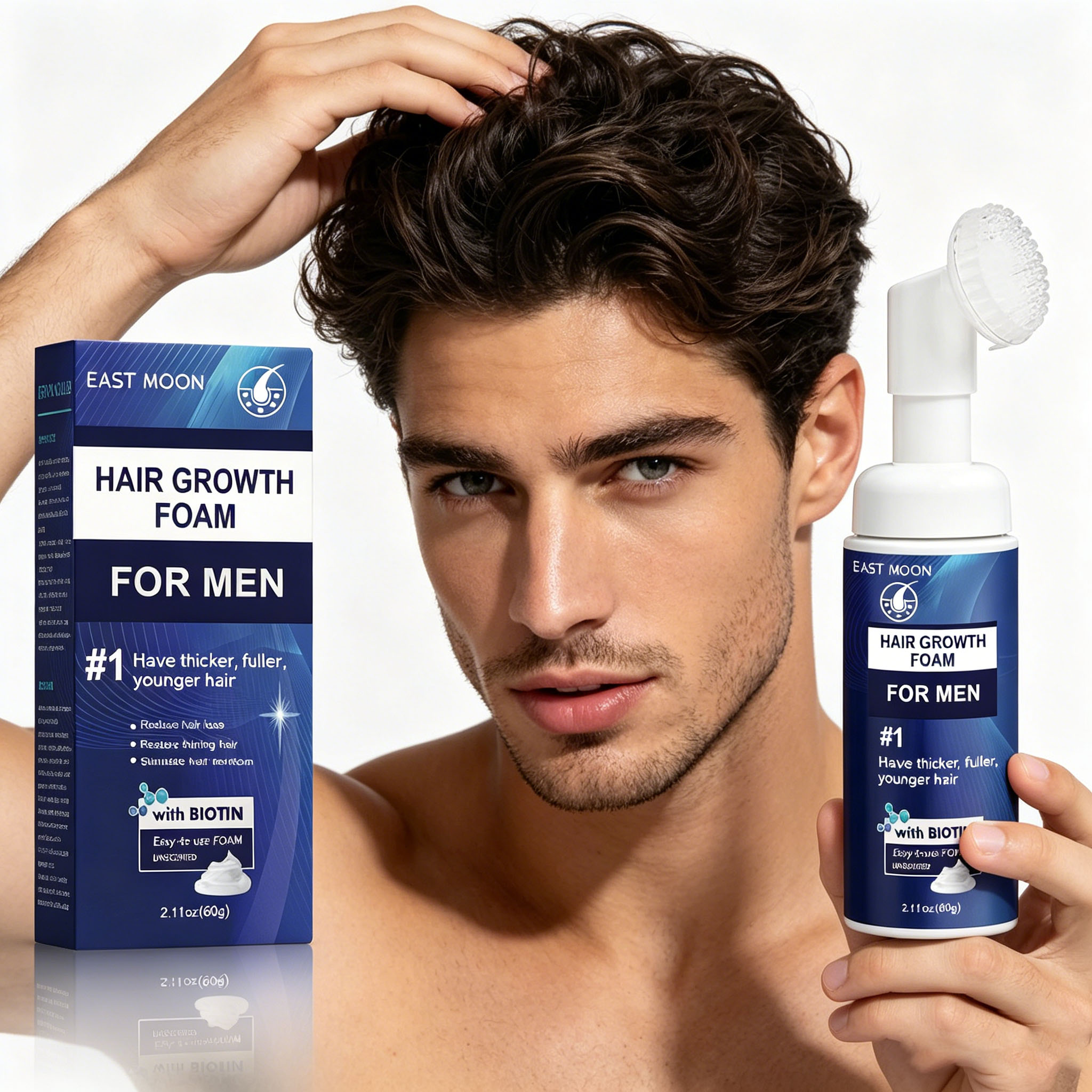 Hair Growth Foam Silicone Brus - Hair Care Natur recension och pris