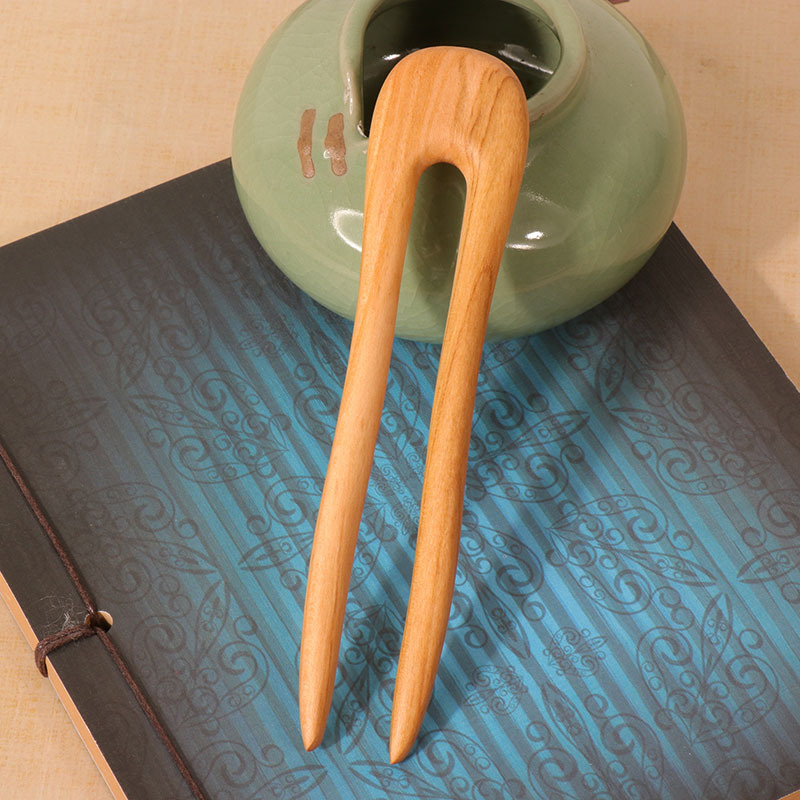 Peach Wood U-shaped Hairpin An - Hair Care Ingredients recension och pris
