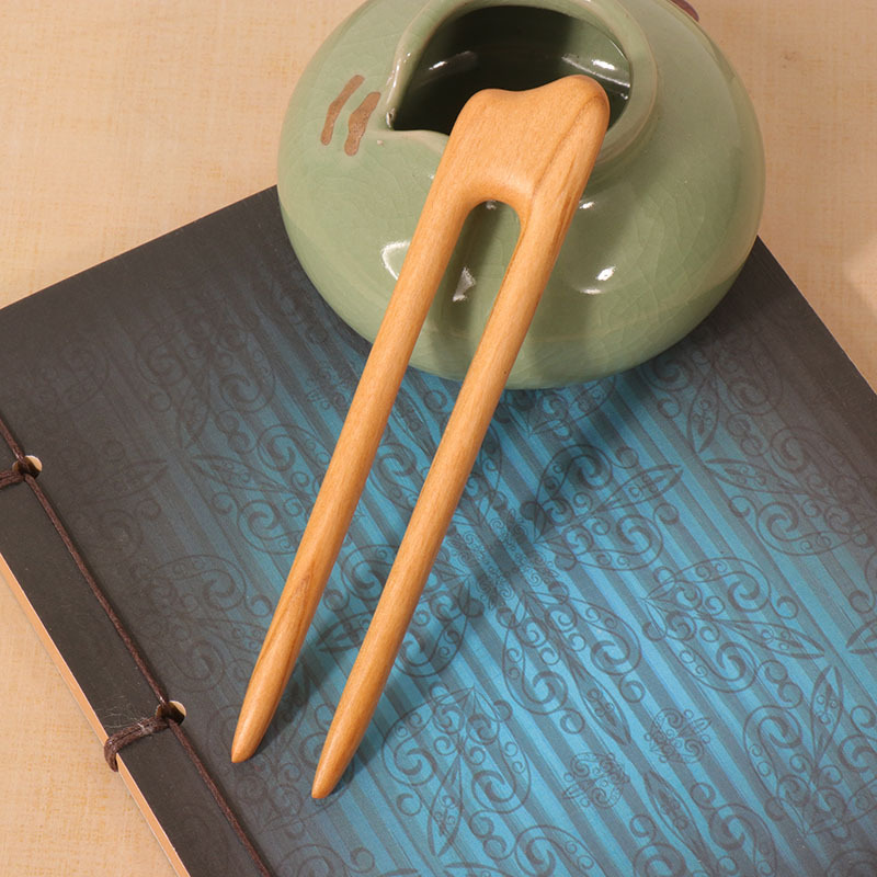 Peach Wood U-shaped Hairpin An - Hair Care Ingredients recension och pris