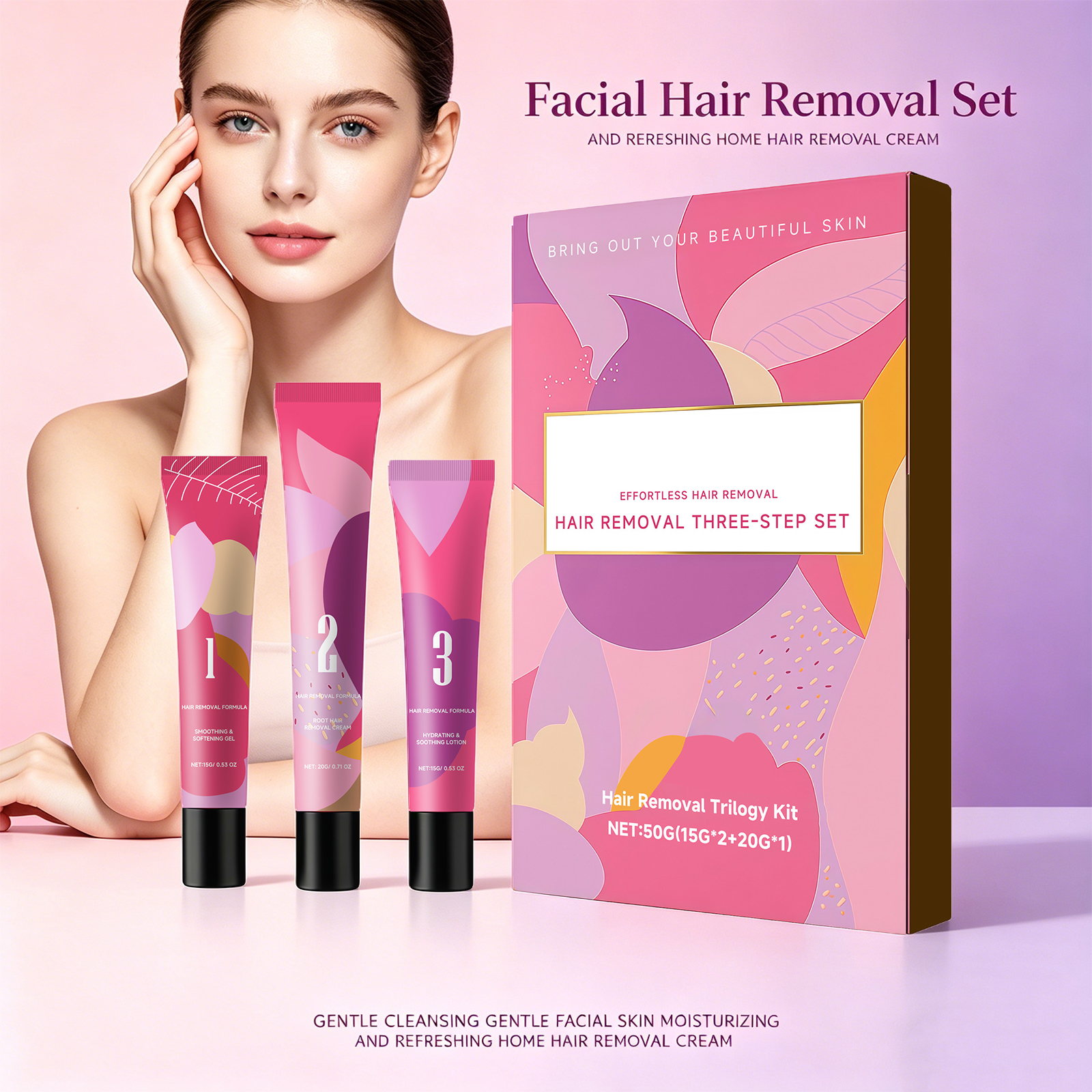 Facial Hair Removal 3-Step Set - Hair Care Step recension och pris