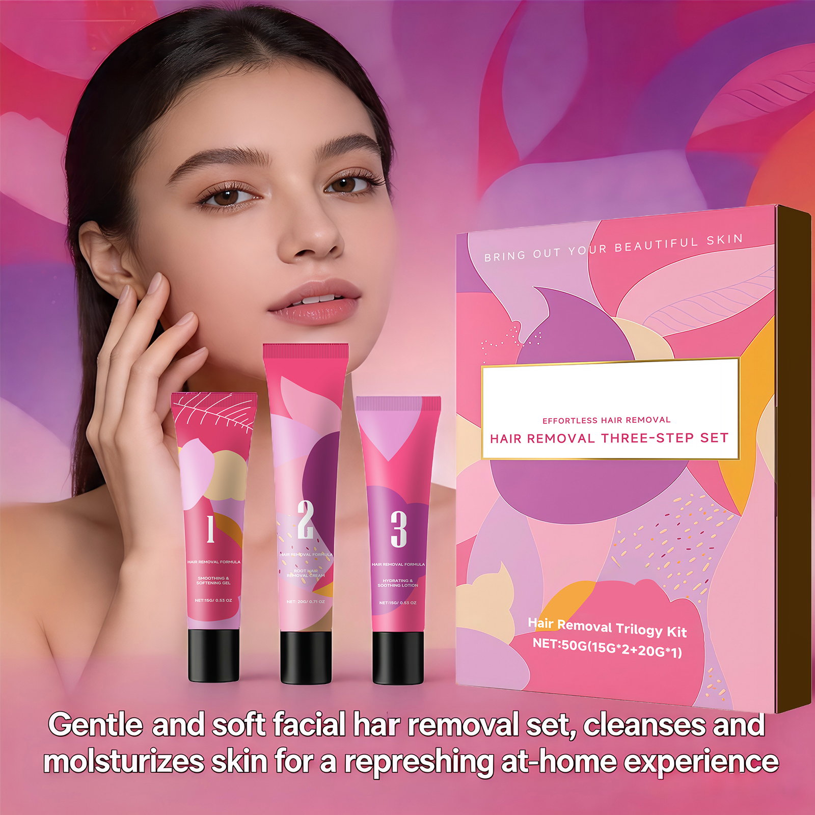 Facial Hair Removal 3-Step Set - Hair Care Step recension och pris