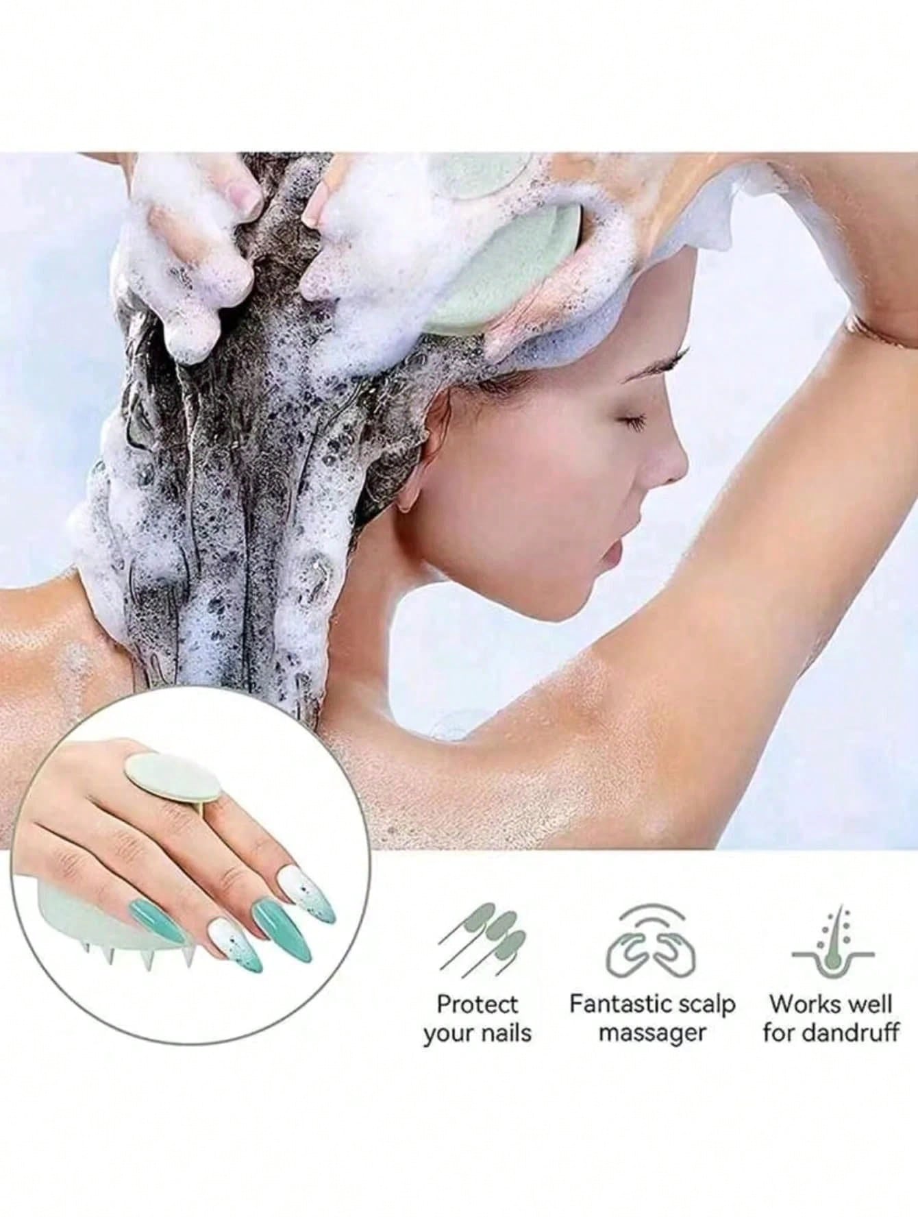1PC Silicone Shampoo Brush Hea - Hair Care Routine recension och pris