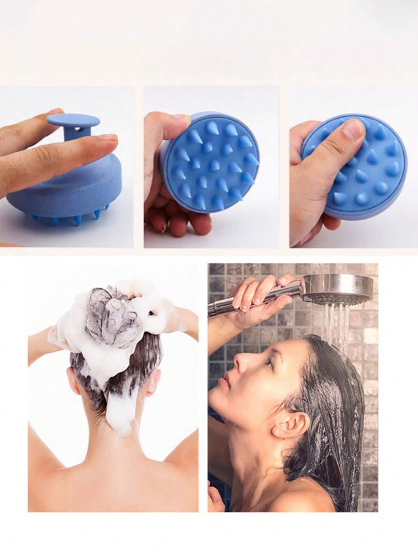 1PC Silicone Shampoo Brush Hea - Hair Care Routine recension och pris