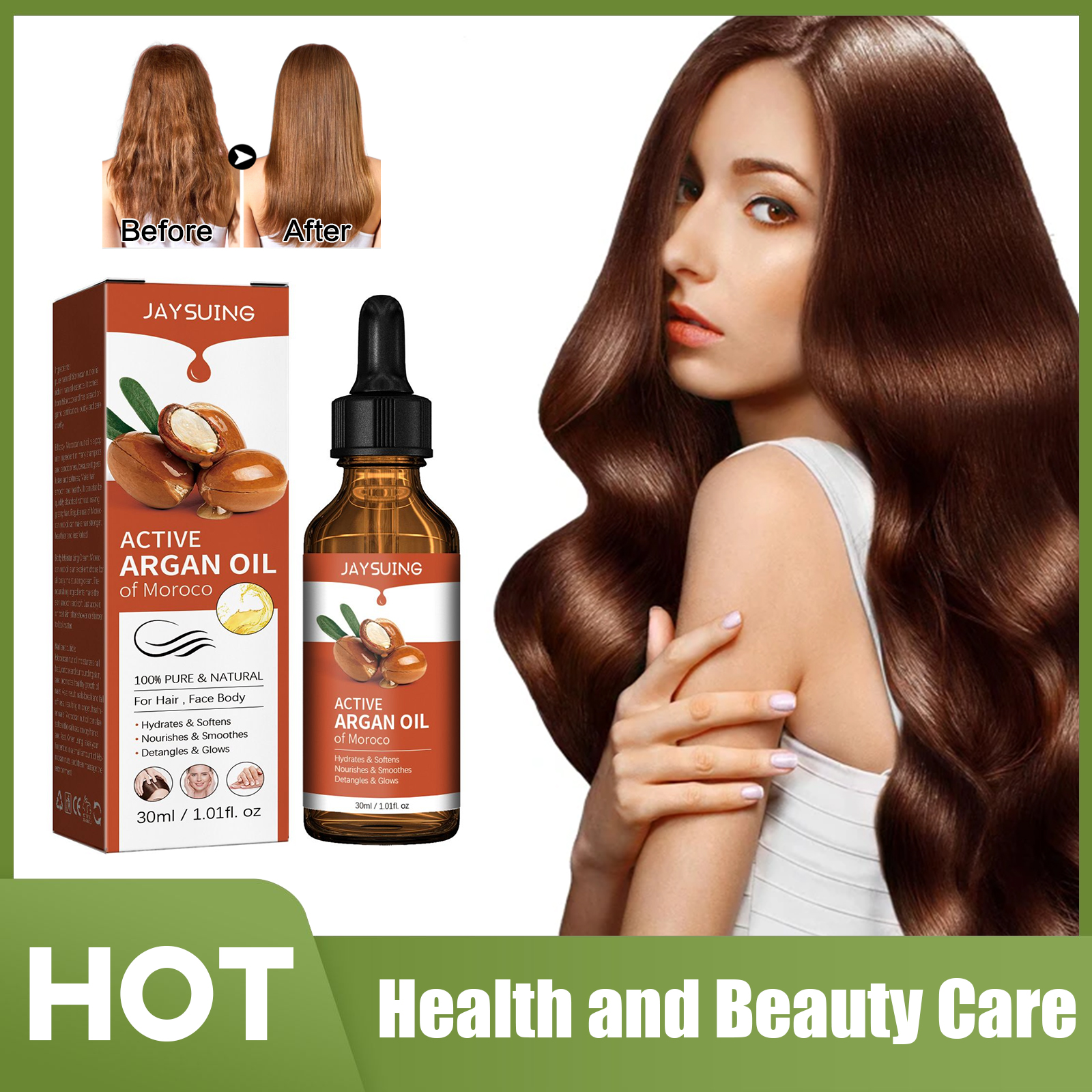 Argan Oil for Hair Treatment S - Hair Care Natur recension och pris