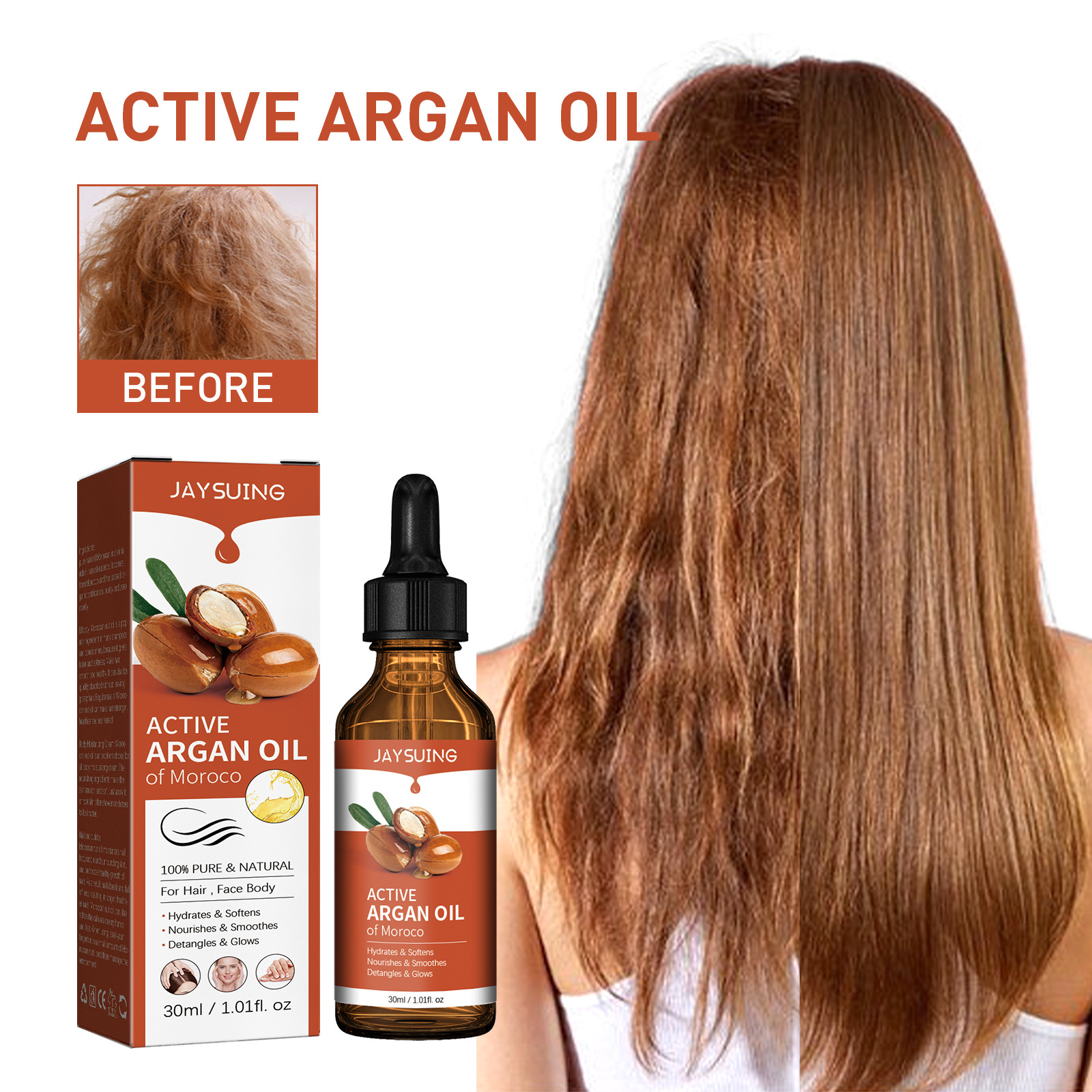 Argan Oil for Hair Treatment S - Hair Care Natur recension och pris